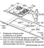 Balay 3ETG667HB placa de gas mixta 60cm cristal negro