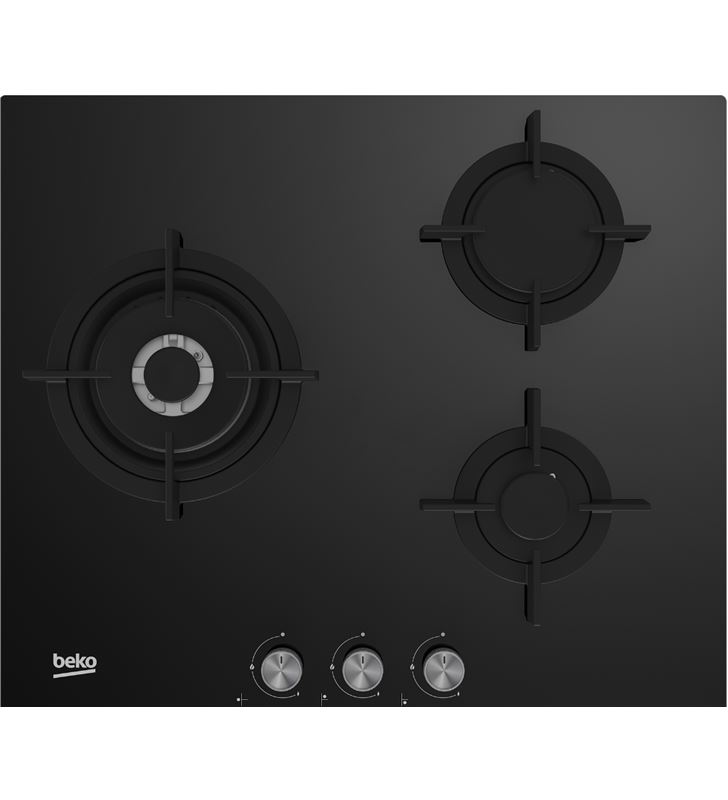 Beko HISW 63222 SO placa gas cristal 60cm 3 fuegos con wok butano (opc g.natural) Beko HISW 63222 SO placa gas cristal 60cm 3 fuegos con wok butano (opc g.natural)
