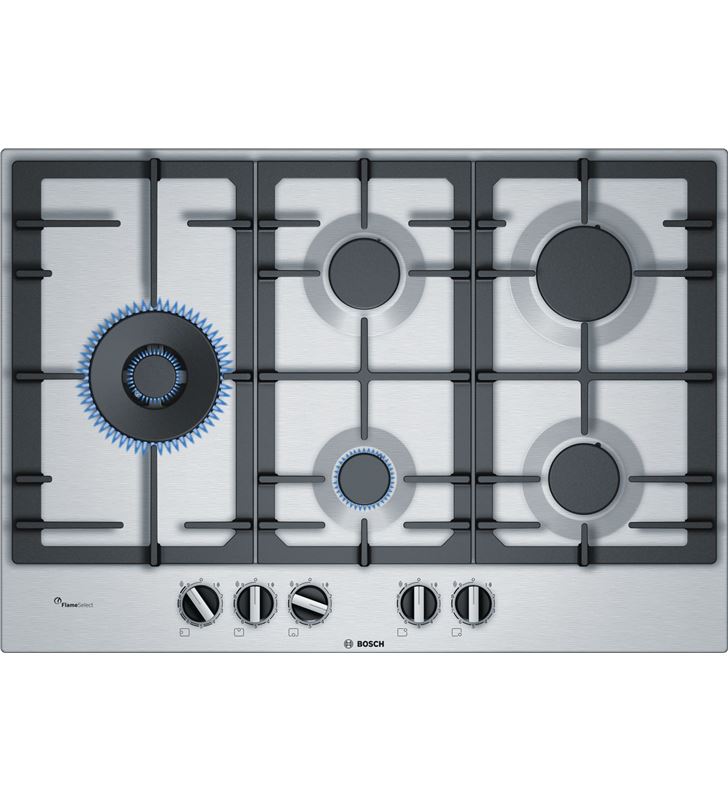 Bosch PCS7A5B90 placa gas inox 75cm 5quem placas encimeras Bosch PCS7A5B90 placa gas inox 75cm 5quem placas encimeras