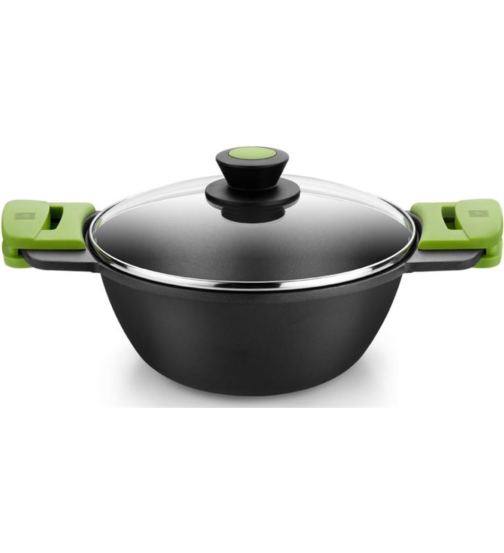 Bra A402028 - cacerola cóncava 28cm ollaconcava28 c/tapa de cristal prior .. Bra A402028 - cacerola cóncava 28cm ollaconcava28 c/tapa de cristal prior ..