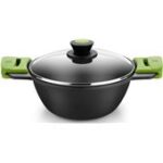 Bra A402028 - cacerola cóncava 28cm ollaconcava28 c/tapa de cristal prior ..