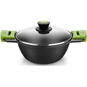 Bra A402028 - cacerola cóncava 28cm ollaconcava28 c/tapa de cristal prior ..