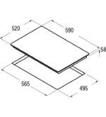 Cata 08063112 ib 6303bk placa inducción 60cm 3f negro