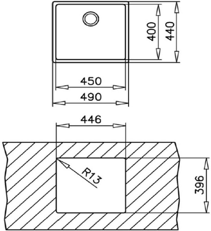 Fregadera Teka 115000006 maestro fregaderos serie be linea be linea rs15 45.40 3½ c/reb sf - fregadera be linea rs15 45.40 3ï¿½