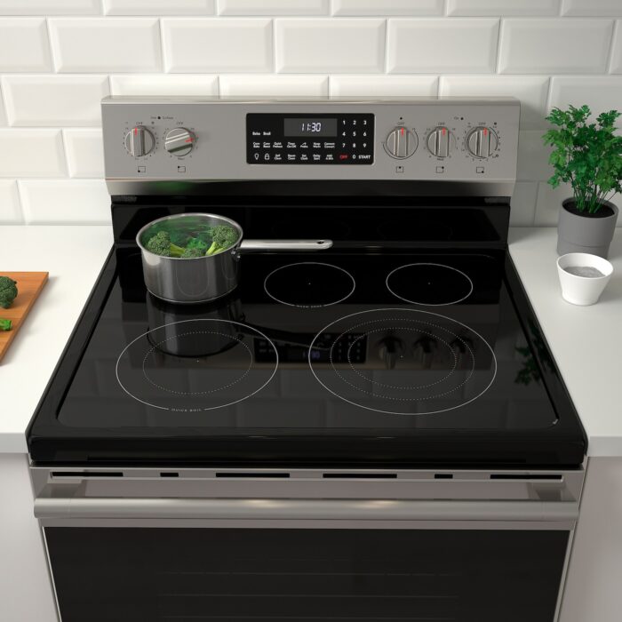 GRUNDLÄGGA Horno+estufa vitrocerámica - acero inoxidable