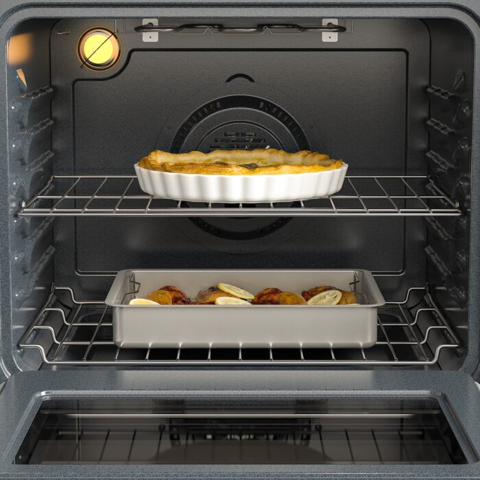 GRUNDLÄGGA Horno+estufa vitrocerámica - acero inoxidable