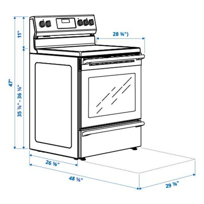 GRUNDLÄGGA Horno+estufa vitrocerámica - acero inoxidable