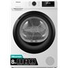 Hisense 01182849 dhqe800bw2 secadora de carga frontal con bomba de calor de 8kg clase a++ libre instalacion