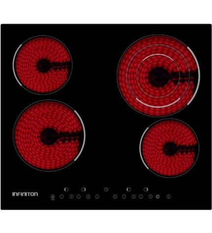 Infiniton 0000091784 vit4t23 placa vitrocerámica 4 zonas 59cm negro