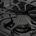MOTSVARIG Horno+estufa de gas - negro acero inoxidable