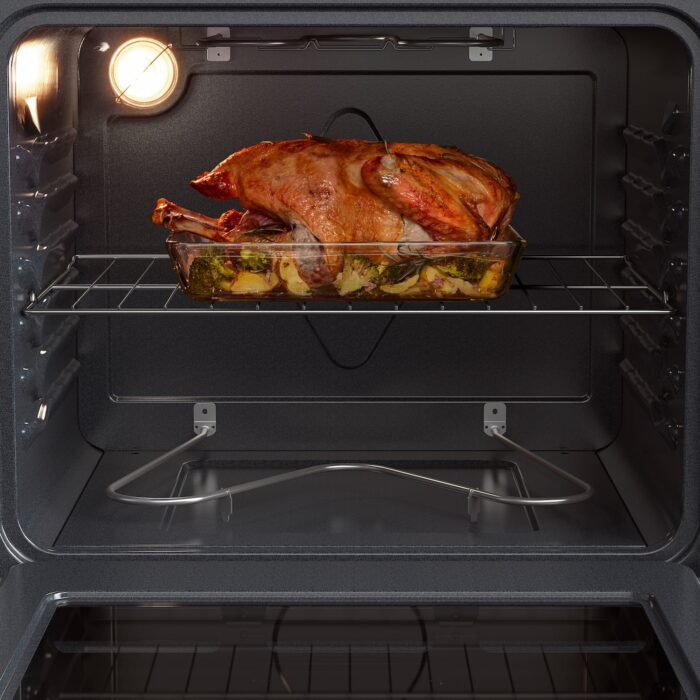 MOTSVARIG Horno+estufa vitrocerámica - negro acero inoxidable