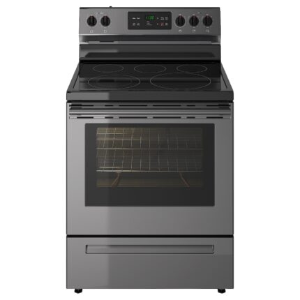 MOTSVARIG Horno+estufa vitrocerámica - negro acero inoxidable