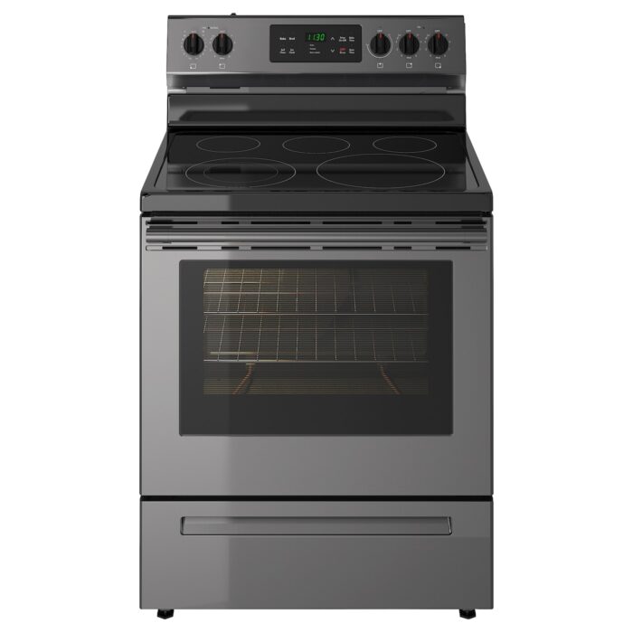 MOTSVARIG Horno+estufa vitrocerámica - negro acero inoxidable