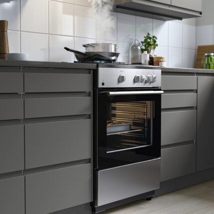 ÖRMINGE Horno+estufa de gas - acero inoxidable 24 "