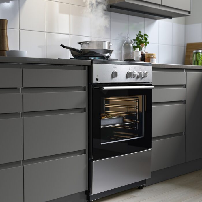 ÖRMINGE Horno+estufa de gas - acero inoxidable 24 "