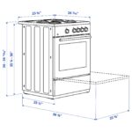 ÖRMINGE Horno+estufa de gas - acero inoxidable 24 "