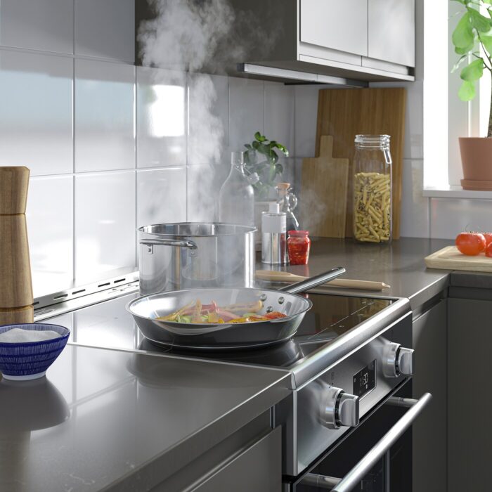 ÖRMINGE Horno+estufa de inducción - acero inoxidable 24 "