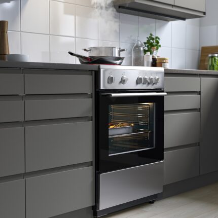 ÖRMINGE Horno+estufa vitrocerámica - acero inoxidable 24 "