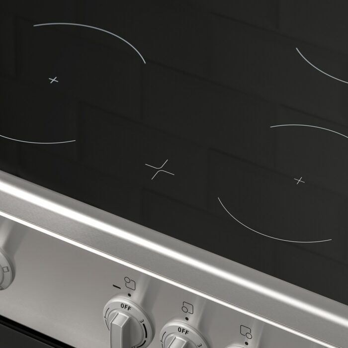 ÖRMINGE Horno+estufa vitrocerámica - acero inoxidable 24 "