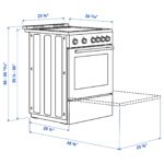 ÖRMINGE Horno+estufa vitrocerámica - acero inoxidable 24 "