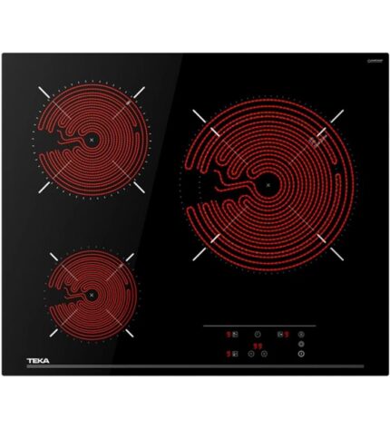 Placa vitrocerámica independiente Teka 40239032 easy tb pro 6315 de 60cm con touch control negro - cocina tb 6315