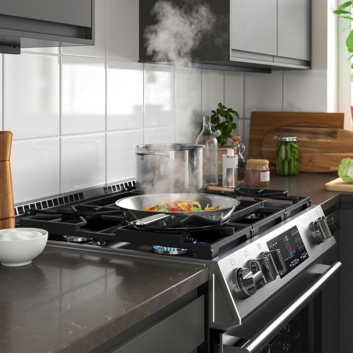 SNESSLINGE Horno+estufa de gas - acero inoxidable 30 "