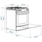 SNESSLINGE Horno+estufa de gas - acero inoxidable 30 "