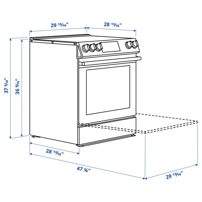 SNESSLINGE Horno+estufa vitrocerámica - acero inoxidable 30 "