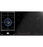 Teka 112570115 jzc 94313 abn placa hybrid de 90cm con touch control multislider y 4 zonas negro