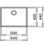 Teka 115000005 - fregadero pureline be linea rs15 50.40 bajo encimera