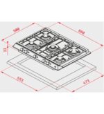 Teka 40212240 placa gas ex/70.1 5gaialdrci 5f 68cm nat