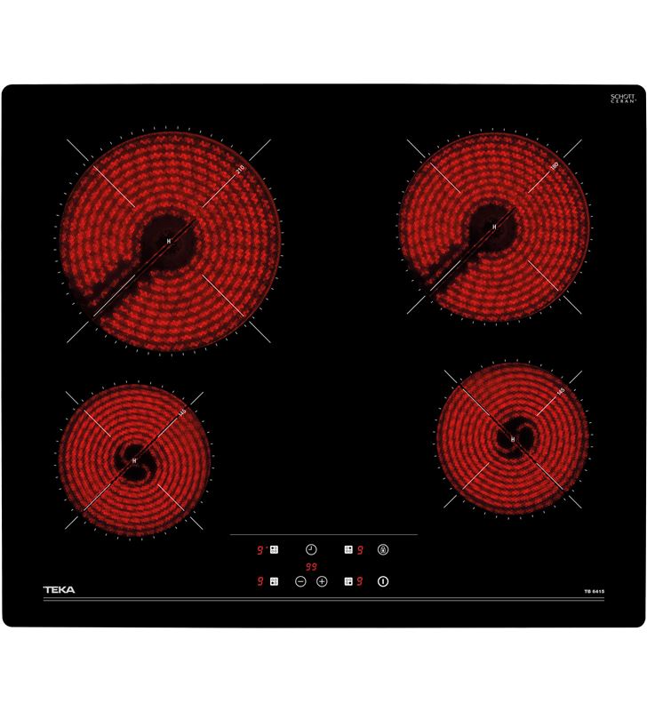 Teka 40239042 easy tb 6415 placa vitrocerámica de 60cm 4 zonas negro Teka 40239042 easy tb 6415 placa vitrocerámica de 60cm 4 zonas negro
