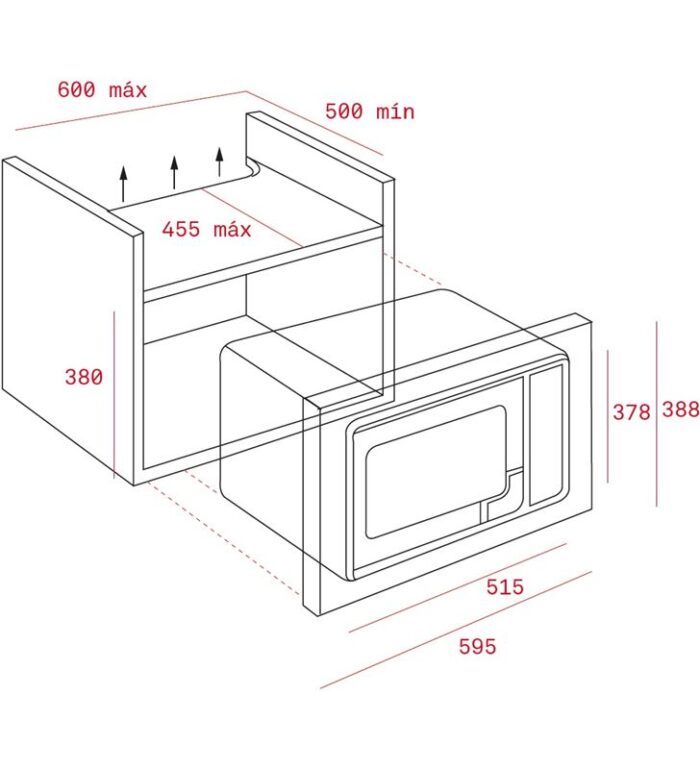 Teka 40581125 total mwe 255 fi microondas + grill de integración 25l