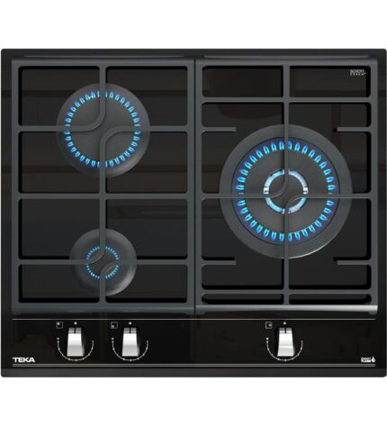 Teka MAESTRO Placa Cristal Gas GZC 63310 XBN de 60cm con función ExactFlame de gas natural
